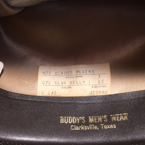 Bradford Long oval wide brim hat 7 silverbelly cross plains beaver glyco-tite - Picture 9 of 16